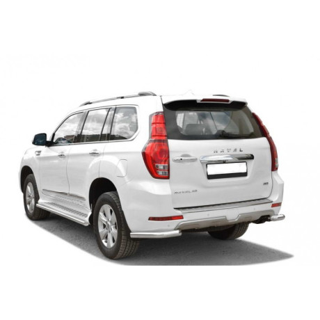 Защита заднего бампера «Уголки» (d63.5) Haval H9(Нерж. Сталь) купить недорого с доставкой в Находка