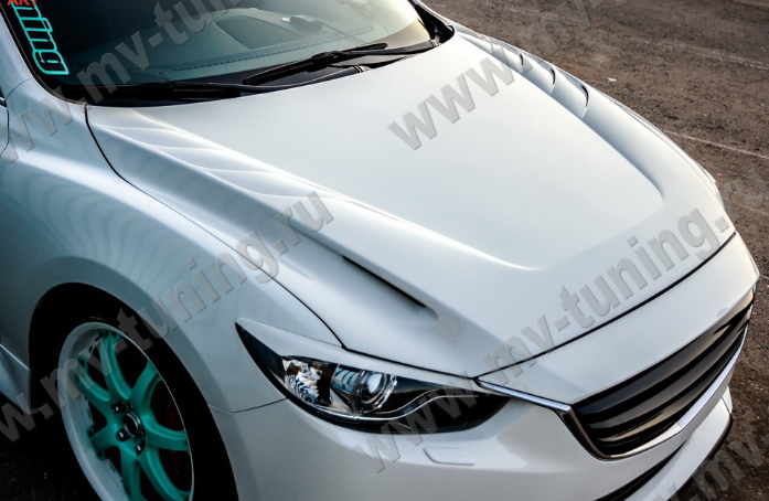 Капот "SkyActivSport" var №1 (с глухими жабрами) для Mazda 6 (2013-н.в.) купить недорого с доставкой в Находка