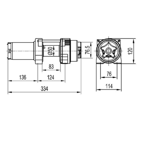 Лебедка для квадроцикла "Master Winch" Х3500S, электрическая, с синтетическим тросом, 12В купить недорого с доставкой в Находка