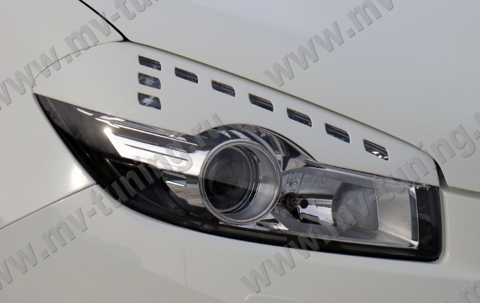 Накладки на фары (реснички) для Nissan Qashqai (2010-2013) купить недорого с доставкой в Находка