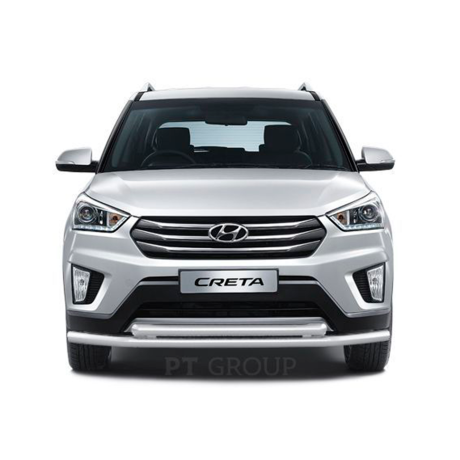Защита переднего бампера двойная d63/63мм (НПС) HYUNDAI Creta (2016-н.в.) купить недорого с доставкой в Находка