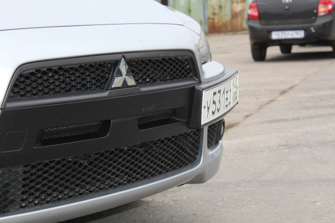 Воздуховоды радиатора в передний бампер (Цельные) var №2 для Mitsubishi Lancer X (2007-2010) купить недорого с доставкой в Находка