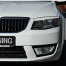 Вставки переднего бампера в стиле "RS" для Skoda Octavia III A7 (2013-2016) купить недорого с доставкой в Находка