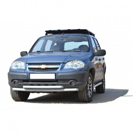Защита переднего бампера «Труба двойная» (без коробочек), B@3 2123 "Chevrolet Niv@" RS купить недорого с доставкой в Находка