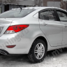 Диффузор заднего бампера var №2 (текстурный пластик) для Hyundai Solaris (2010-2013) купить недорого с доставкой в Находка