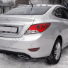 Диффузор заднего бампера var №2 (текстурный пластик) для Hyundai Solaris (2010-2013) купить недорого с доставкой в Находка