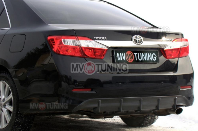 Диффузор заднего бампера var №1 (под окраску) для Toyota Camry XV50 (2012-2014) купить недорого с доставкой в Находка