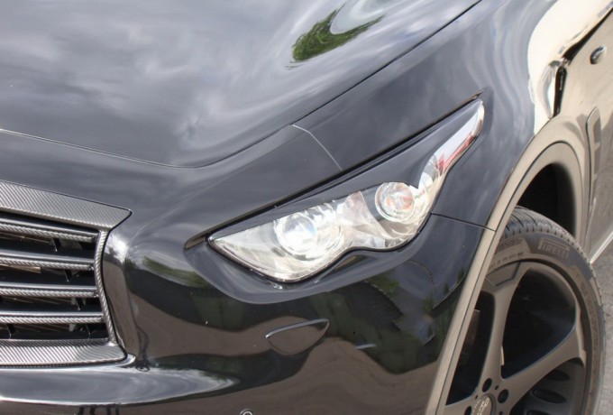 Накладки на фары (реснички) var №1 для Infiniti FX (2nd generation)(2008-2013) купить недорого с доставкой в Находка