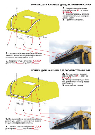 Дуга на крышу для дополнительных фар DAF FT XF105.510-560 (2008-2013)(Нерж. Сталь) купить недорого с доставкой в Находка