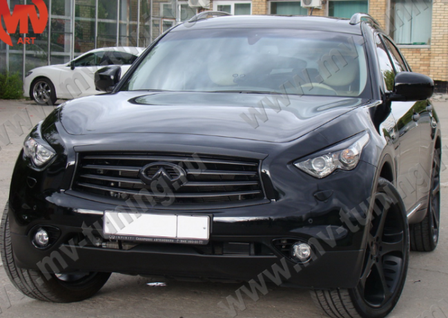 Накладки на фары (реснички) var №2 для Infiniti FX (2nd generation) купить недорого с доставкой в Находка