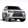 Защита переднего бампера двойная с зубьями d63/63мм (НПС) LEXUS 450D (2015-н.в.) купить недорого с доставкой в Находка