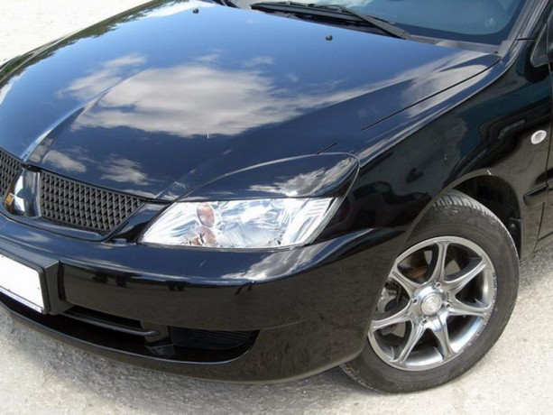 Накладки на фары (реснички) широкие var №2 для Mitsubishi Lancer IX (2004-2007) купить недорого с доставкой в Находка